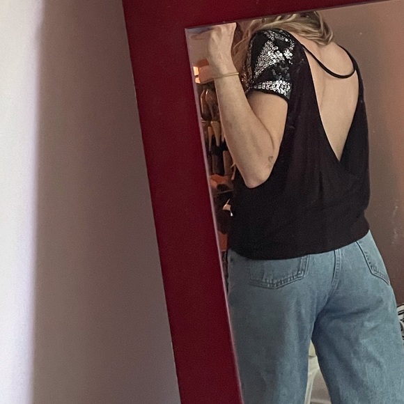 Free People Beaded Backless Top- Size S - Picture 10 of 10